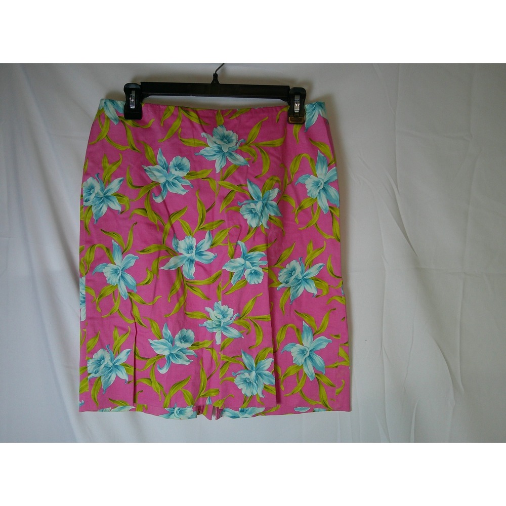 JONES NEW YORK SIGNATURE Pink Floral Knee Length Skirt Women's Size 6